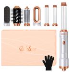 UKLISS Hair Dryer Brush Set 6 in 1, Multifunction Hairdryer with Hair Straightener Brush, Hair Dryer Brush, Automatic Hair Curler, Round Brushes for Blow Drying, Magic Styler for Women Styling