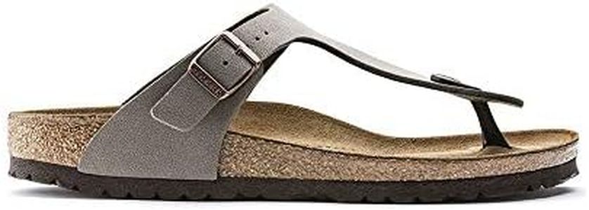Birkenstock Gizeh Unisex Thong Sandals, Birko-Flor, Stone, 10 US Women Narrow/8 US Men Narrow