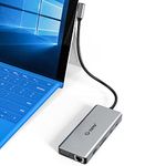 Docking Station, USB C Hub, TOTU 12 in 1 Surface Pro Docking Station with 4K HDMI, Ethernet, VGA, 92W PD, USB-C 3.0 and 2 USB 3.0 for MacBook Pro Air and Type-C Laptops with Thunderbolt 3 or 4