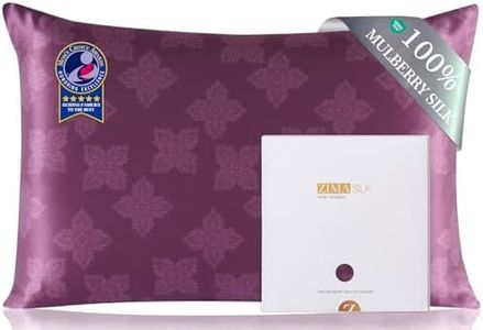 ZIMASILK 100% Pure Mulberry Silk Pillowcase for Hair and Skin Health, Soft and Smooth, Both Sides Premium Grade 6A Silk, 600 Thread Count, with Hidden Zipper, 1pc (Queen 20"x30", Dark Mauve)