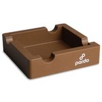 Cigar Ashtrays for Outdoors from Pardo - Silicone Ashtray for Large Ring Gauge Cigars with Built-in 4X Cigar Holder - Unbreakable Cigar Ashtrays for Patio - Brown