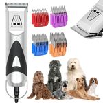 MASTERCLIP Mains Powered A5 Dog Clipper, Suitable for All Breeds of Dog and Coat Types, Ideal for Pet Grooming at Home, Comes with 10 Blade (1.5mm) & 4 Comb Guides (3mm, 6mm, 10mm, 13mm)