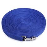 Dog Training Lead Long Rope Cotton Nylon Webbing Recall Obedience Line Leash for Pet 3m/20ft (10.Feet, BLUE)