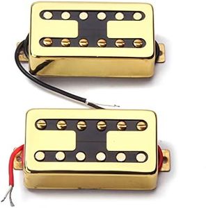 Ogdni Humbucker Guitar Pickup Double Coil Pickup Set H Style Neck and Bridge Pickups Compatible with Les Paul LP Style Electric Guitar Replacement (Gold)