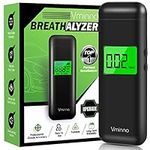 Professional-Grade Accuracy Breathalyzer, USB Rechargeable Portable Alcohol Breathalyzer Tester, Personal Breath Alcohol Tester with Warning and Memory Function for Home Party Use (10 Mouthpieces)