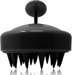 RENESMEE Manual Clean Care Silicone Head Body Scalp Massage Brush (Black)