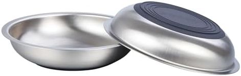 PEDAY 18/8 Stainless Steel Cat Bowls, Human Grade, Whisker Friendly - Pack of 2