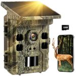 Solar Trail Camera 2.7K 32MP- WiFi Bluetooth Game Camera 130°Wide-Angle, Trail Cameras with Night Vision Motion Activated 0.2s Trigger Waterproof IP66 Wildlife Camera