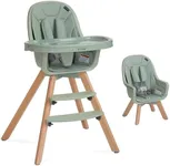 Evolur Zoodle 2 in 1 Convertible Baby High Chair in Sage Green