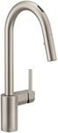 Moen Align Spot Resist Stainless Smart Faucet Touchless Kitchen Faucet with Pull Down Sprayer, Modern Kitchen Sink Faucet with Voice Control and Power Boost, 7565EVSRS