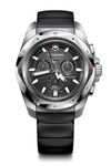 Victorinox Men’s Watch I.N.O.X. Chrono Ø 43 mm, Swiss Made, Analogue Quartz, Water-Resistant up to 200 m, Rubber Strap, Black