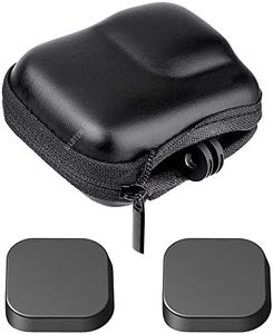 Mini Storage Bag Case for GoPro Hero 13 12 11 10 9 8 Black + Hero13 Hero12 Hero11 Hero10 Hero9 Hero8 Rubber Lens Cap Cover, ULBTER Carrying Boxes Accessory for Go pro [2+1 Pack]