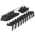 Befenybay 20PCS Black T Slot L-Shape 90 Degree Interior Inside Corner Connector Joint Bracket with Screws for 6mm T Slot Aluminum Extrusion Profile 2020 Series Slot