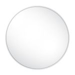 TRUU Design Norberg Series Round Mirror, 21-Inch Diameter, White Plastic Frame, Wall Mounted Mirror, Versatile Decorative Mirror for Living Room, Bedroom, Bathroom,Entryway and Vanity