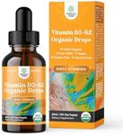 Natures Craft Vitamin D3 5000 IU and K2 Supplement for Immune Support and Joint Health - Liquid Drops with MCT Oil for Better Absorption