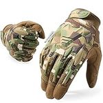 WTACTFUL Full Finger Gloves for Motorbike Motorcycle Riding Cycling Bicycle Hunting Hiking Riding Work Climbing Camping Driving Men's Gloves CP Camo S