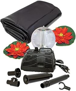 Koolatron Koolscapes 270 Gallon Pond Kit with Lighting, 270 Gallon with Sola, Black