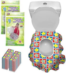 Toilet Seat Covers Disposable - 24 Large Waterproof Potty Covers for Toddlers, Kids, and Adults by Mighty Clean Baby - 2 Packs of 12 Covers