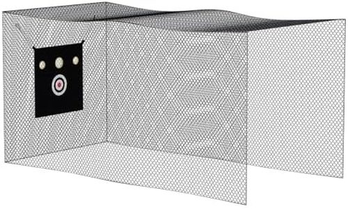 MR Golf Cage Net 10x10x20ft, Golf Hitting Net w/Target Cloth, Golf Batting Cage Netting Golf Practice Net, Golf Training Net Indoor and Outdoor Practice, Hang for Ceiling, Garage, Basement, NET ONLY