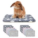 Tierecare 10PCS Guinea Pig Bed Soft Rabbit Bedding Cage Liner Warm Bunny Mats Pee Pads Fleece Blanket Plush Hamster Sleep Beds Ferret Squirrel Hedgehog Rat