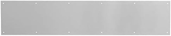 Prime-Line MP4837 Door Kickplate, 6 In. x 34 In., Satin Nickel Aluminum (Single Pack)