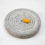 RARE OCEANS Turmeric Haldi Grinding Chandan Mortar Stone (Grey_10 x 10 x 2 cm)