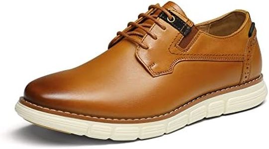 Bruno Marc Men’s Crossflex Oxford Dress Sneakers Casual Leather Dress Shoes,Size 6.5,Brown,Purpose-2