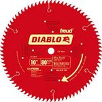 Freud D1080X Diablo 10" 80-tooth ATB Saw Blade w/5/8" Arbor&PermaShield Coating