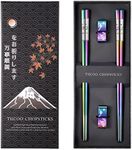 TIICOO Metal Chopsticks Reusable 2 