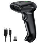 USB 2D Barcode Scanner,Symcode Datamatrix PDF417 QR Code Handheld Reader for Screen and Printed Bar Code Scan, Works with Windows Mac and Linux PC POS