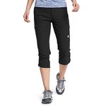 Eddie Bauer Women's Rainier Capris, Hiking Pants, Black, 8