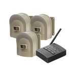 HOSMART 1/2 Mile Long Range Wireless Driveway Motion Alarm System Outdoor Weatherproof Motion Sensor & Detector (1 Base Receiver and 3 Tan Sensors)