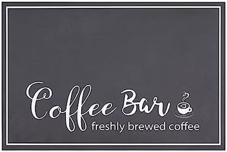 Findosom Dish Drying Mat, 12"x20" Absorbent Coffee Bar Mat for Countertops, Coffee Bar Accessories with Coffee Cup Pattern for Kitchen Counter Coffee Maker Coffee Pot Dining Room Decoration