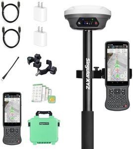 E1 Pro RTK GNSS Surveying Equipment, GNSS RTK GPS with IMU Rover Receiver, GPS RTK with Larger HD Color Screen and Handheld Collector, 1cm Accuracy, 60° Tilt Survey, 15km UHF Range