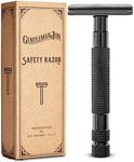 Gentleman Jon Gunmetal Safety Razor for Men, Double Edge Stainless Steel Razor, Precision Shaving with Heavy-Duty Construction, Designed for a Close Smooth Shave, Prevents Irritation, Gunmetal Finish