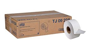 Tork Universal TJ0922A Jumbo Bath Tissue Roll, 2-Ply, 8.8" Dia, 3.55" Width x 1,000' Length, White (Case of 12 Rolls, 1,000 per Roll, 12,000 Feet)