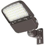 Dakason 150W LED Parking Lot Light Adjustable Arm & Slip Fitter in 1 Mount with Dusk to Dawn Photocell, 100-347V 22500LM Outdoor Commercial Flood Light, 5000K IP65 LED Shoebox Lighting, ETL Listed