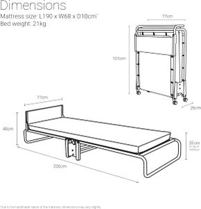 JAY-BE Single Folding Bed – Revolution Compact Guest Bed