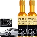 2pcs Catalytic Converter Cleaner Auto Parts Engine, Boost Up Catalytic Convertor Cleaner,Exhaust System Pipe Carbon Removal Cleaners,Fuel System Treatment Oil Additive for Gas and Diesel Car,120ml*2