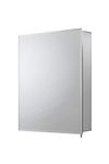 Croydex Langley 26-Inch x 20-Inch Recessed or Surface Mount Medicine Cabinet with Hang 'N' Lock Fitting System, Aluminum