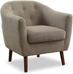 Homelegance Fabric Barrel Chair, Beige