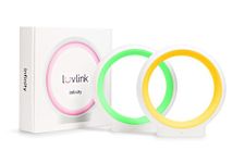 LuvLink Infinity Lamp v2 Award Winning Friendship Lamp - Simple Bluetooth Setup (Set of Two, White)