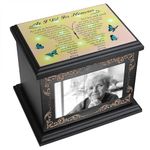 ADMLC Cremation Urns for Human Ashes Adult Male or Female, Funeral Memorial Urns for Ashes with Photo Frame, Wooden Urns Box and Casket for Men Women, Burial Urn for Adults Up to 200 IBS