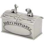 Baby Keepsake Box Gifts Fashionable Mini Storage Box Memorial Tooth Fetal Hair European Style Child Fairy Deciduous Teeth Storage Container (Antique Silver)