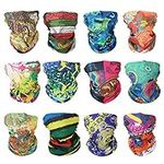 12 PCS Wide Seamless Headbands Bandana Scarf for Men/Women Magic Scarf Tube,Collars Muffler Scarf Face Mask UV Resistence Sport Headwear Turban Head Wrap for Music Festivals, Raves, Riding, Outdoors