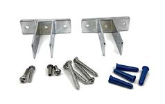 Harris Hardware Urinal Screen Pack Two Ear Chrome Cast ZAMAC for 1 in. Panels w/ T27 Fasteners and Through Bolts