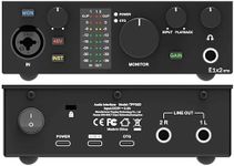 TOPPING E1X2 OTG USB Audio Interface | XLR Mic Preamp, 48V Phantom Power, 24bit/192kHz, 8 DAW/6 Loopback Channels, PC & Mobile Recording, Dual Livestream, Zero-Latency Mixer, High-Res Playback(Black)