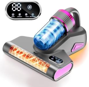 Bestbless Bed Vacuum Cleaner, Mattress Vacuum Cleaner Cordless, Low Noise, High Heating, 13Kpa Suction 200W Powerful Handheld Vacuums for Dust, Pet Hair,etc (Gray Purple)