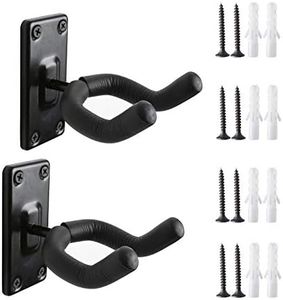 XCHTX Guitar Wall Mount 2Pack,Guitar Hangers for Wall,Wall Guitar Mount Hooks Stand,Perfectly Display Musical Instruments for Retail Shop,Bedroom,Playroom,Bar,Rehearsal,2Sets Square & Black