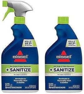 BISSELL Pet Pretreat + Sanitize Stain, 2 Pack, 11299, 22 Fluid Ounces (Packaging May Vary)